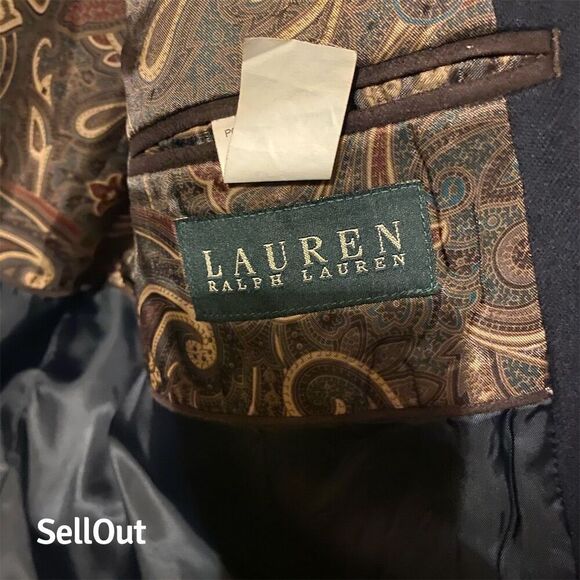 Lauren Ralph Lauren Men's Black Wool Cashmere Blazer Sport Coat L - Picture 4 of 10